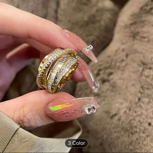 Elegant gold ring with sparkling diamonds for timeless special occasions